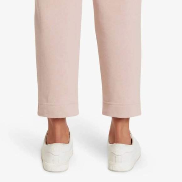 St. John Rose Quartz Cotton French Terry Cropped Pants M - Picture 6 of 6
